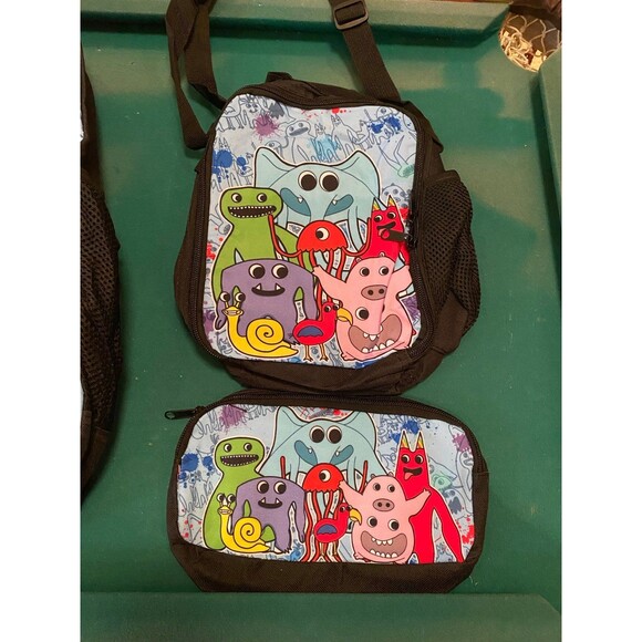 Full-size Monsters Inc set of 3: bookbag, insulated lunchbox and pencil case NIB - Picture 4 of 7